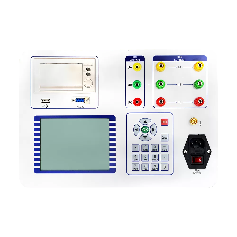 ZC-202A Transformer No-load and load tester interface diagram