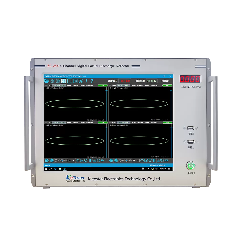 ZC-254 4-ChannelDigitalPartialDischargeDetector Front View