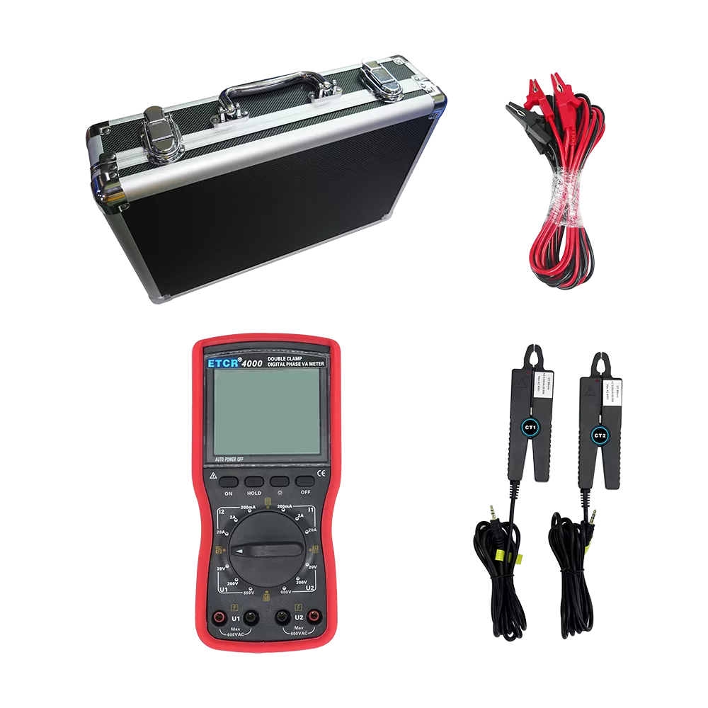 ZC-610A Double Clamp Digital Phase Voltmeter Accessory Diagram