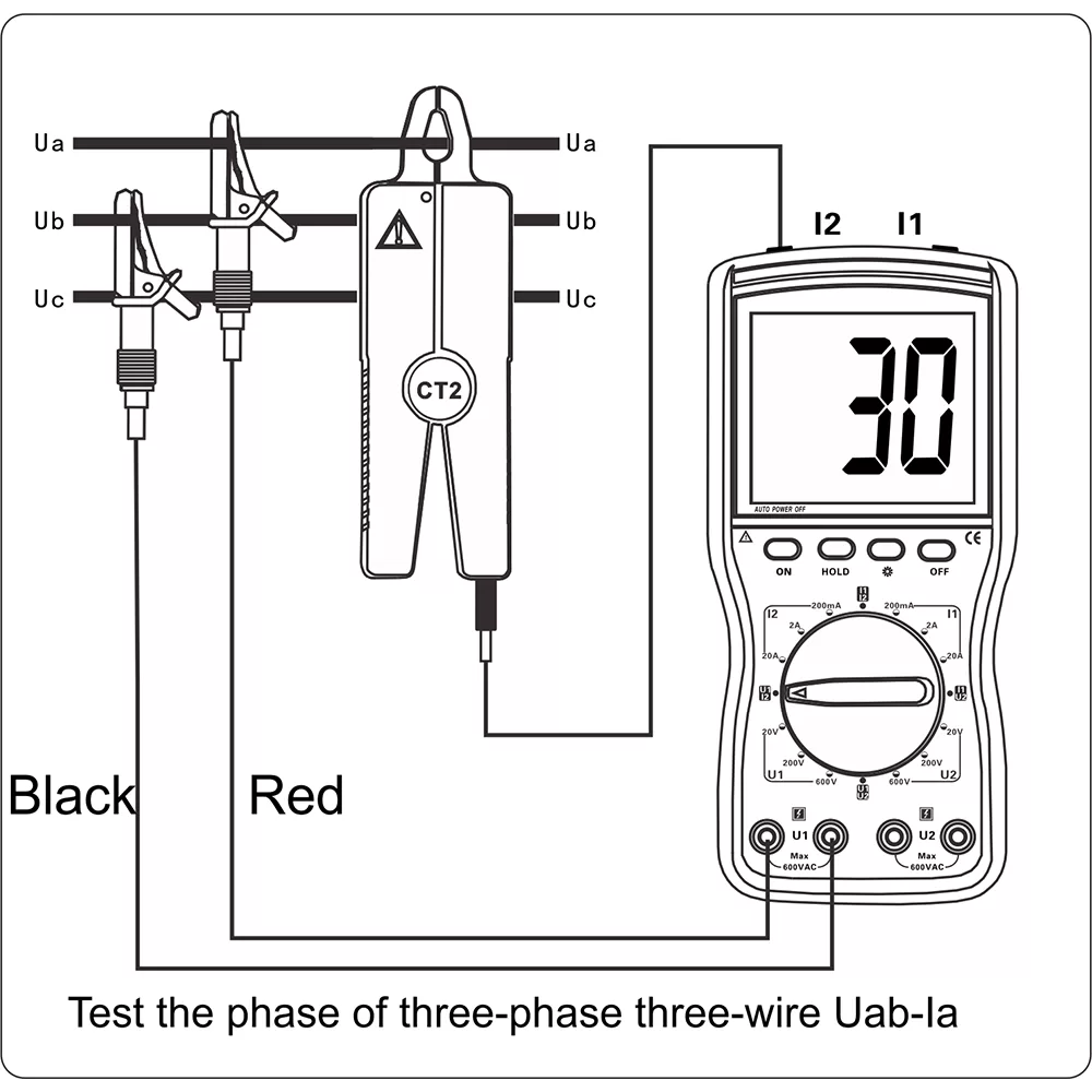 ZC-610A Double Clamp Digital Phase Voltmeter Wiring Diagram8