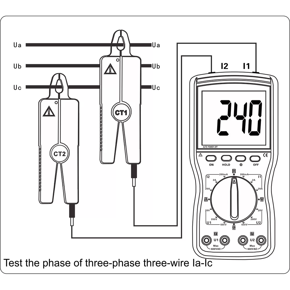 ZC-610A Double Clamp Digital Phase Voltmeter Wiring Diagram9