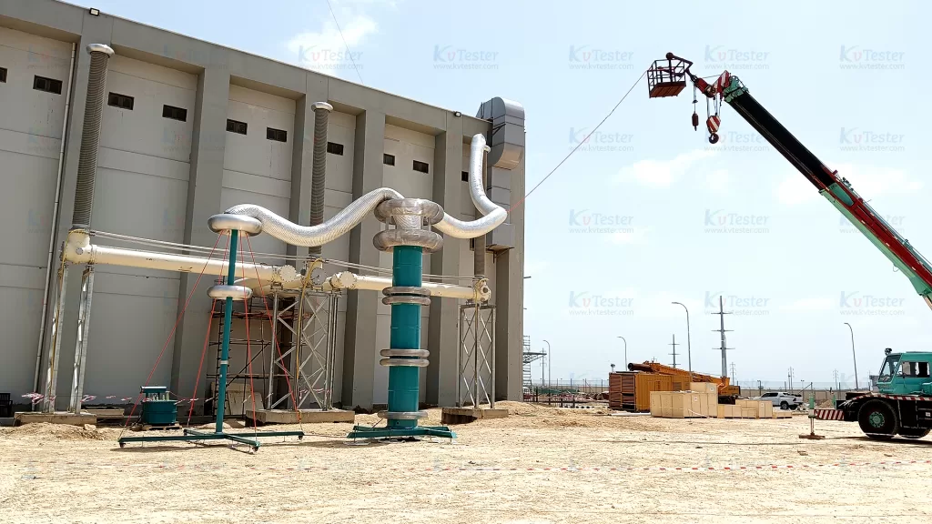 Case picture of frequency conversion resonance testing system 4
